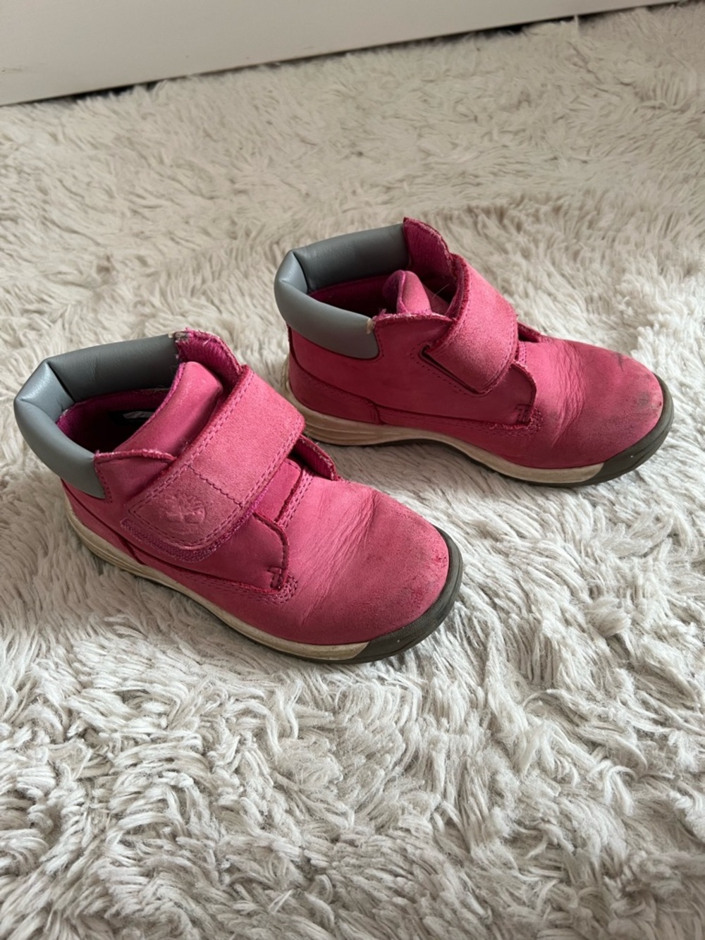 Timberland Kids Pink Velcro Casual Boots size 10 US